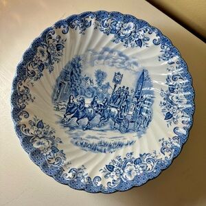 Johnson Brothers Blue and White Transferware Serving Plate